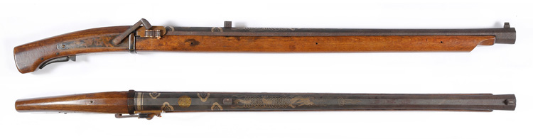 火縄銃　中筒 大橋當吉 [antique gun]