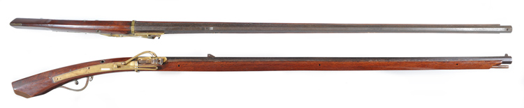 火縄銃　半巻張 摂州住田中安兵衛作 [antique gun]