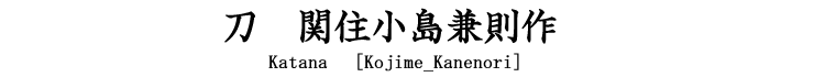刀　九州肥後同田貫惟忠　戊子年九月吉日 Katana [Ootsuka_Koretada]