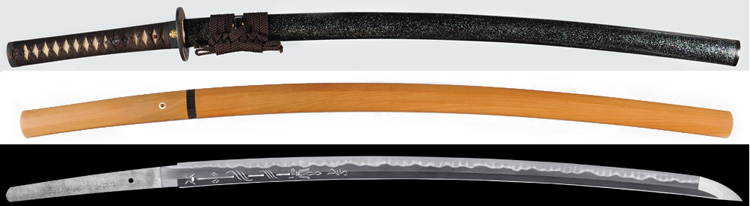 刀　八代住吉次兼嗣合作　平成三年六月吉日 Katana [Yoshitsugu Akamatsutorou_Knetsugu] 