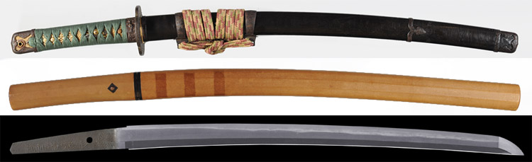 脇差　(菊紋)丹波守吉道(京四代) Wakizashi [Tanbanokami_Yoshimichi]